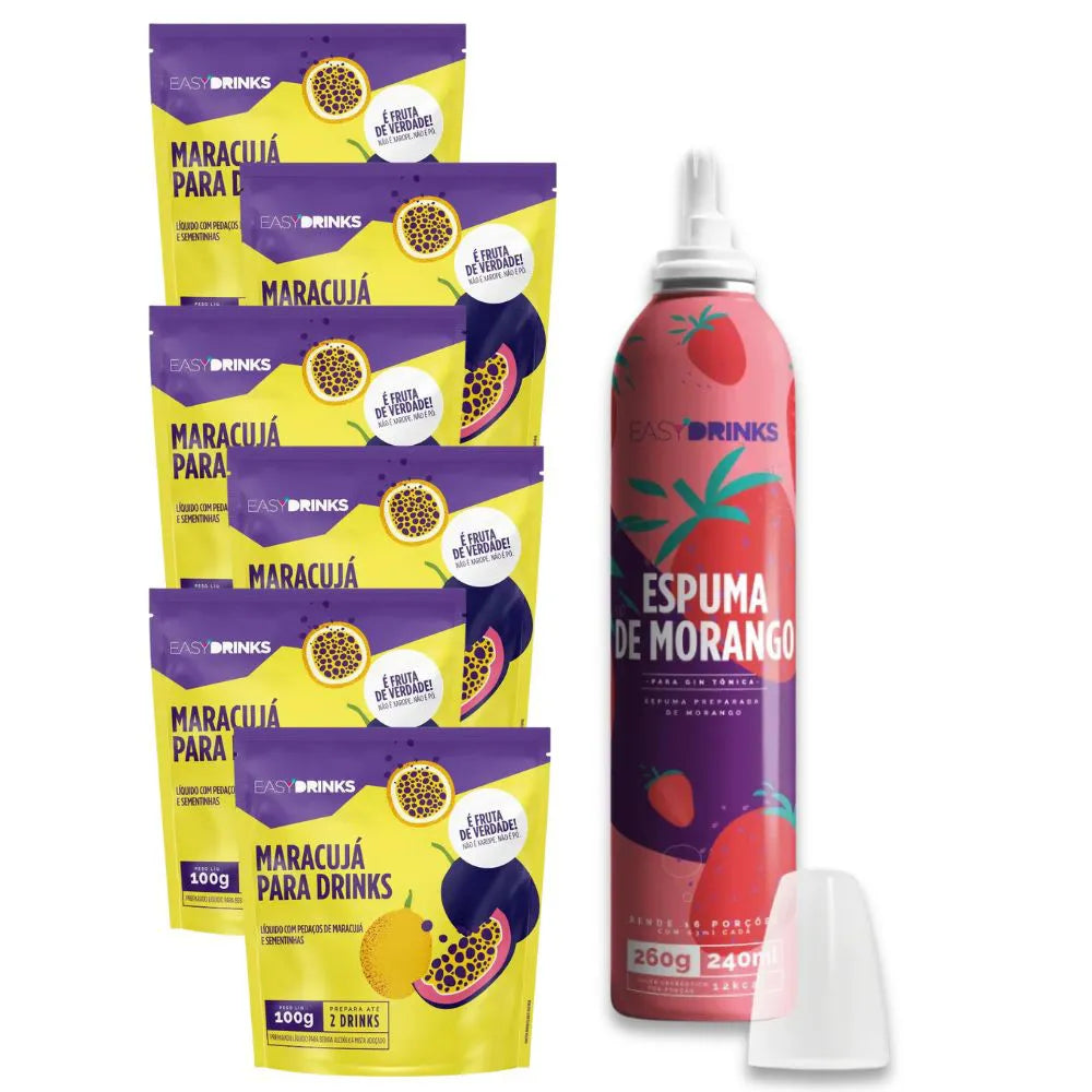 Kit Spray Espuma de Morango e Maracujá